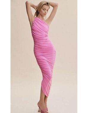 NWOT Norma Kamali Diana Dress Candy Pink | Summer Wedding Guest Dress - Large